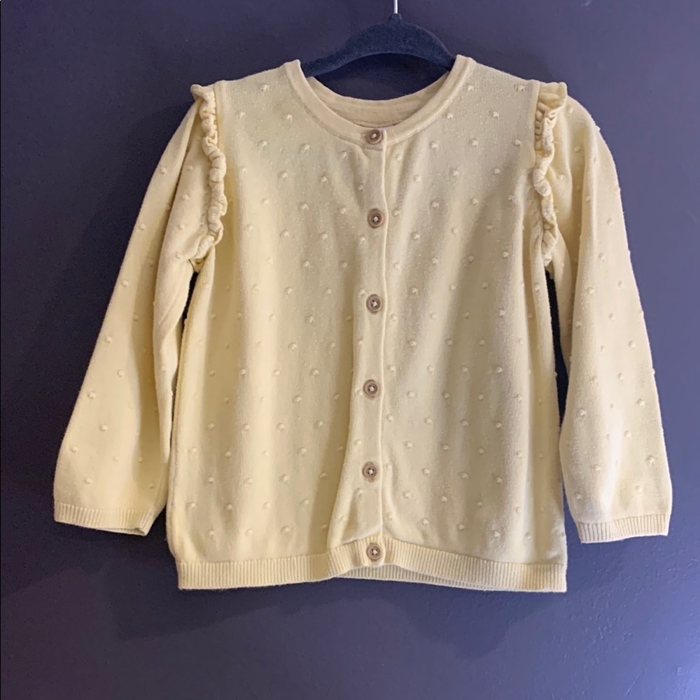 H&M Kids Yellow Button-Up Cardigan size 18M